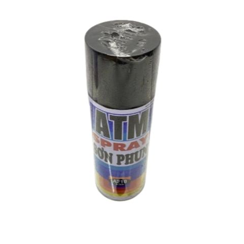Sơn Xịt ATM Spray Màu Đen Bóng A210 - Sơn Nhanh Khô Giữ Màu Bền Đẹp Cho Đồ Gỗ, Kim Loại, Đồ Chơi Trẻ Em, Xe Đạp, Xe Máy