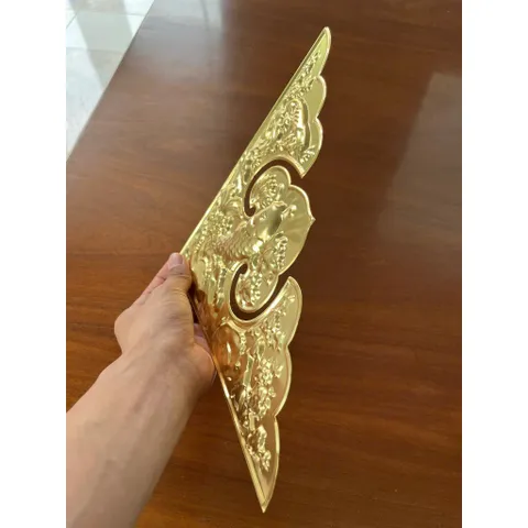 Ốp đồng cá chép loại 17 cm và 23cm - Nẹp góc họa tiết cá chép đồng - góc đồng cửa nhôm