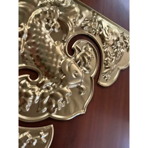 Ốp đồng cá chép loại 23cm ,Nẹp góc hoạ tiết cá chép đồng, góc đồng cửa nhôm, bịt góc cửa nhôm xingfa ,nẹp góc 23cm