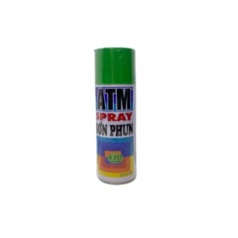Sơn Xịt ATM Spray Màu Xanh Lá Cây 400ML - Sơn Nhanh Khô Cho Đồ Gỗ và Kim Loại, Độ Bám Dính Tốt, Chất Lượng Cao