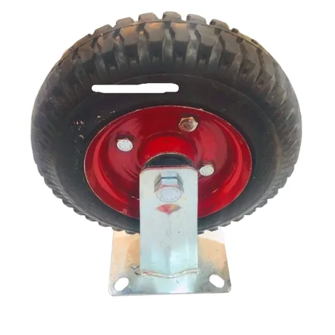 Bánh Xe Đẩy Hàng Cố Định Chịu Tải 300kg-500kg, Phi 200mm, Cao 25cm - Xe Nước Mía Chất Lượng Cao