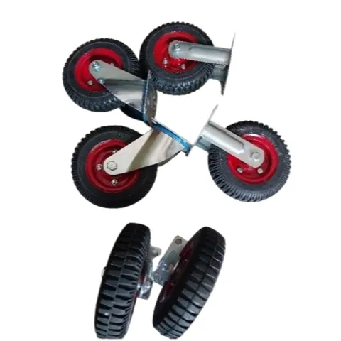 Bánh Xe Đẩy Hàng Cố Định Chịu Tải 300kg-500kg, Phi 200mm, Cao 25cm - Xe Nước Mía Chất Lượng Cao