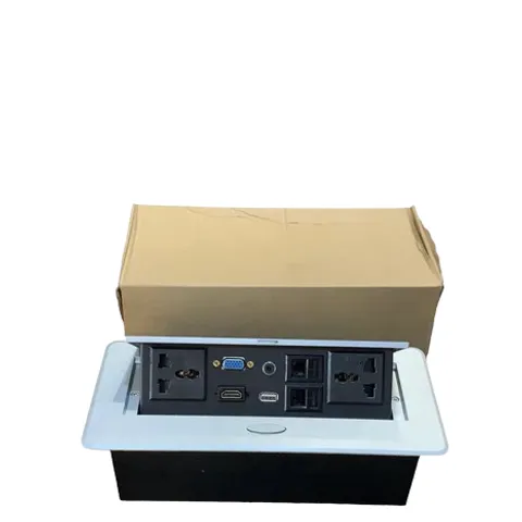 Hộp điện âm bàn cao cấp - Thiết bị văn phòng sang trọng với 2 ổ cắm, USB, HDMI, thiết kế đẹp và tiện lợi cho không gian làm việc gọn gàng