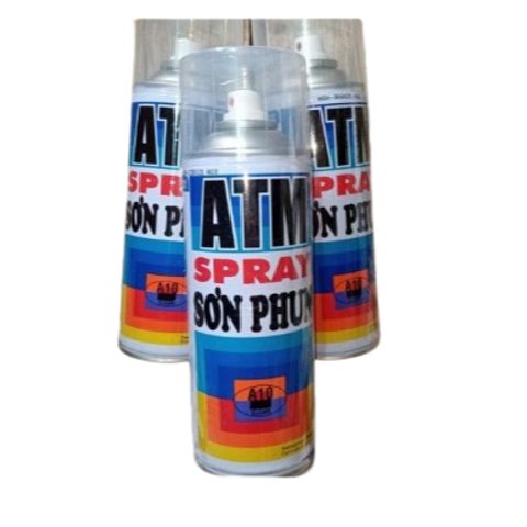 Sơn Phun Bóng A 10 ATM Cao Cấp 400ml - Bộ 12 Chai Sơn Trang Trí Cho Gỗ & Kim Loại, Nhanh Khô & Bền Màu