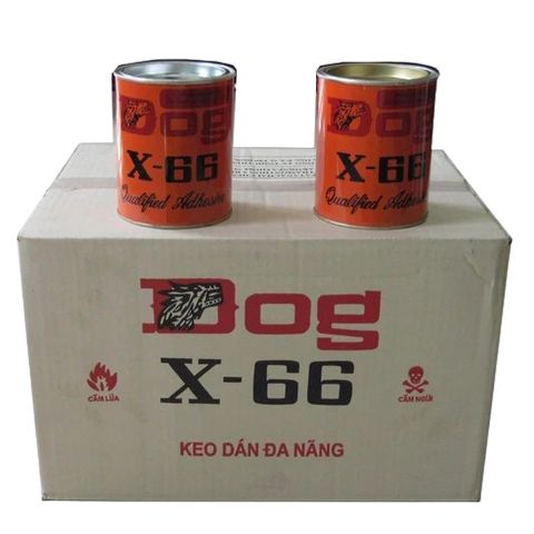 Keo con chó X66 dán giày da, dán gỗ, keo dán đa năng 100ml, 200ml, 600ml