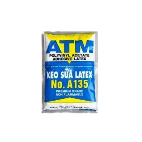 Keo Sữa ATM Latex A-135 - Bám Dính Tốt, Bền Dẻo Dùng Dán Giấy, Gỗ, Nhựa - Bịch 1kg An Toàn Cho Người Sử Dụng