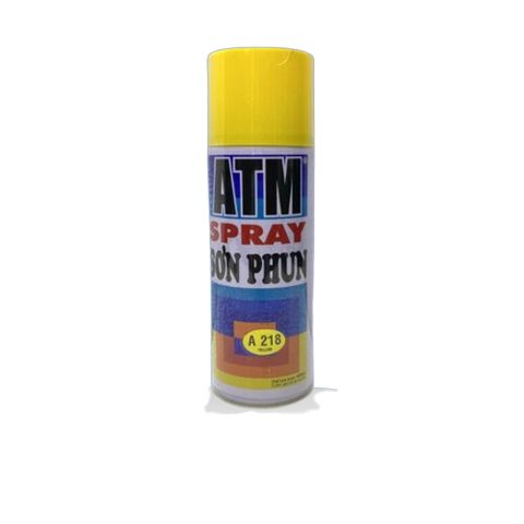 Sơn Xịt ATM A218 Màu Vàng - Sơn Phun Độ Bao Phủ Cao Cho Kim Loại, Gỗ, Nhựa - Giải Pháp Trang Trí và Bảo Vệ Bề Mặt