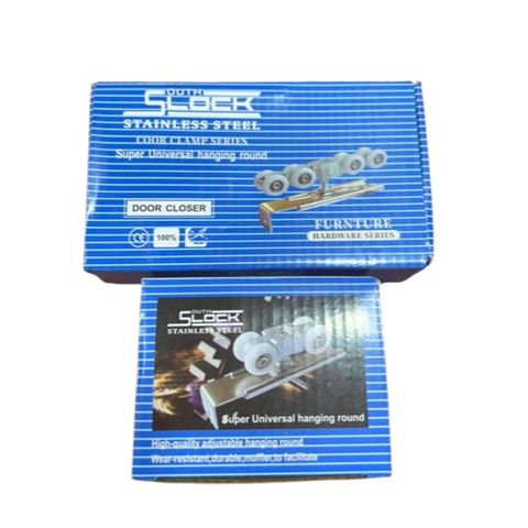 [1 Hộp] Bánh xe treo cửa lùa bi 4 BÁNH chịu lực 25kg chính hãng (Bánh xe treo 4 bánh máng nhỏ dành cho cửa lùa nhôm) hiệ