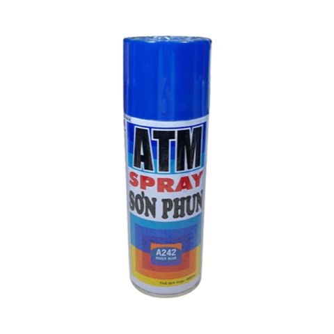 Sơn Xịt ATM A242 Xanh Dương Chính Hãng - Sơn Nội Thất Bảo Vệ Độ Bóng Cao, Khô Nhanh, Dễ Dùng
