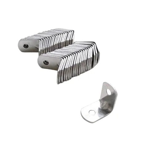 Bịch 100 cái Ke Góc Vuông Sắt Pát 2 Lỗ 16x16mm Màu Trắng - Dụng Cụ Kết Nối Ván Giá Rẻ, Thép Chất Lượng Cao