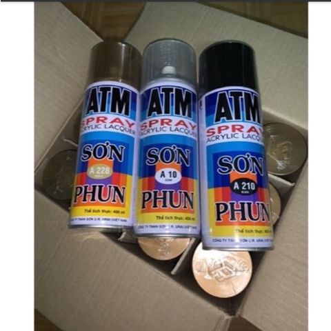 Sơn Xịt ATM Spray A10 400ML - Sơn Bóng Chất Lượng Cao Cho Gỗ, Kim Loại - Chống Thời Tiết Nhiệt Đới, Nhanh Khô, Dễ Sử Dụng