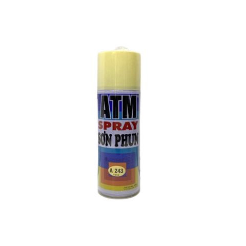 Sơn Xịt ATM A243 Màu Be Chính Hãng - Sơn Mau Khô Độ Bám Dính Cao Cho Bề Mặt Gỗ Kim Loại, Dụng Cụ Tiện Ích 400ML