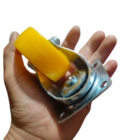 Bánh xe vàng nghệ 3cm, 4cm, 5cm, 6cm, 7cm, 8cm, 10cm - 2 Vòng Không Khóa - Có Khóa