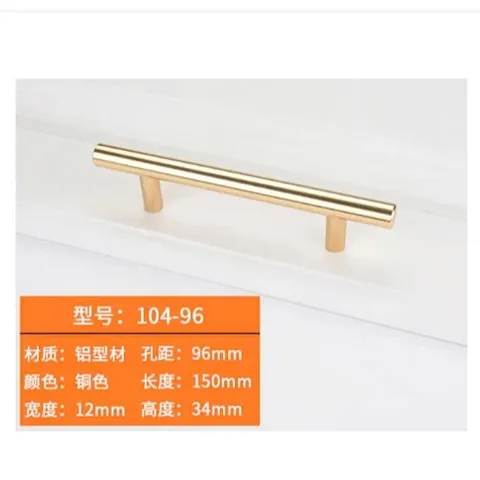 Tay nắm đũa trơn mạ màu vàng mã 089 (F12) 96mm 128mm giá cho 1 cái