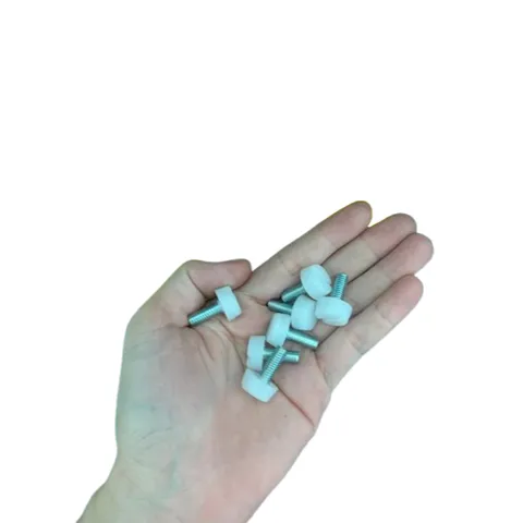 Bịch 100c Chân tăng chỉnh 1 vạch màu trắng, nhiều kích thước 6x20mm, đế 15x7mm, giá rẻ, bán chạy