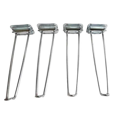 Bộ 4 Chân Bàn Xếp Gọn Xi Trắng 28cm - Dễ Dàng Lắp Ráp, Chắc Chắn Cho Bàn Học, Bàn Ăn, Bàn Vi Tính