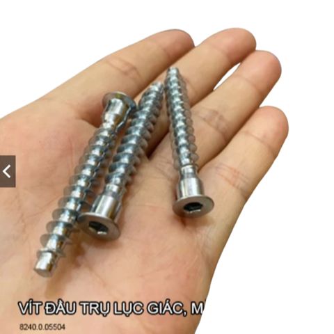 Bịch 100 Con - Vít Đầu Trụ Lục Giác, Màu Trắng HDSB327 - Nhiều Kích Thước