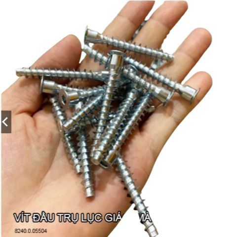 Bịch 100 Con - Vít Đầu Trụ Lục Giác, Màu Trắng HDSB327 - Nhiều Kích Thước