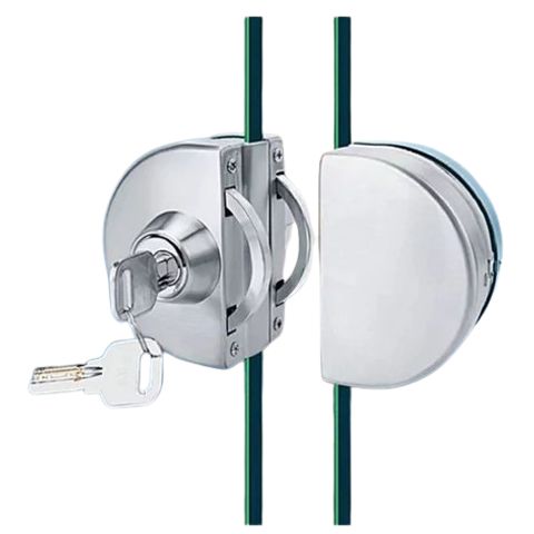 Khoá bán nguyệt đơn/ đôi Hammered cửa lùa kính cường lực