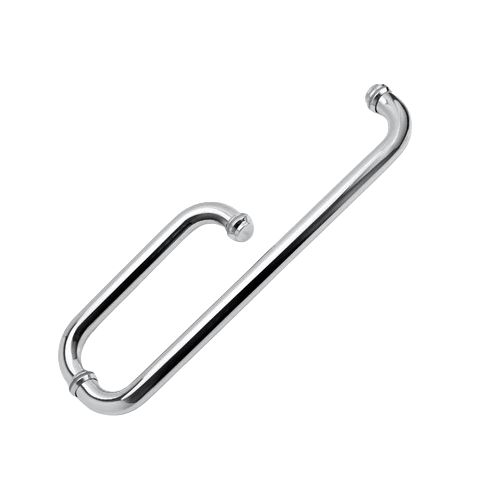 [P19.185.385] Tay Nắm Cửa Kính Phòng Tắm Đứng CABIN Ống phi 19, tim lỗ 185x385 (inox/ đen/ vàng)
