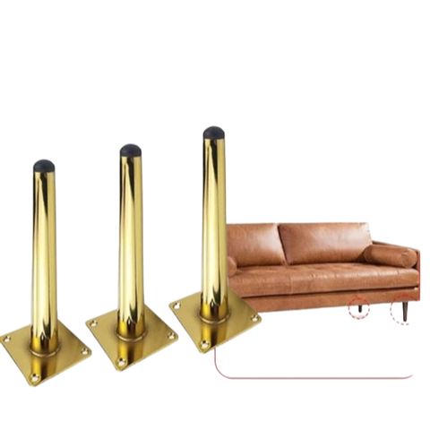 Chân Côn Sắt Ghế Sofa,10cm,15cm,20cm,25cm Vàng Gold, Thép Cao Cấp – Loại Nghiêng – Nhiều Kích Thước
