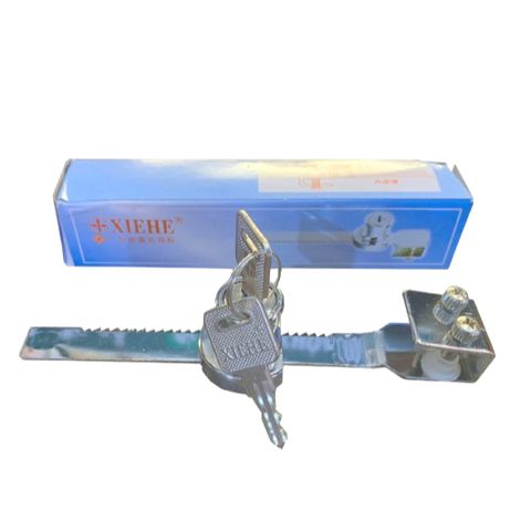 Khóa Răng Cưa Cửa Tủ Lùa Kính 5mm Xiehe - Chìa Thau Dễ Dàng Lắp Đặt, Chắc Chắn, Tiện Ích Cho Gia Đình