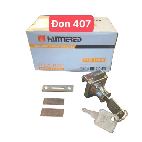 Khóa Tủ Kính Đơn HMR 407 - Khóa Nhấn Kính Chống Han Gỉ Thép CROM Cho Cửa Kính Dày 0.5-0.8cm - Tiện Ích An Toàn Tủ Kính