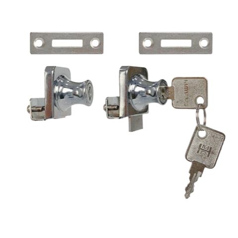 Khóa Tủ Kính Đơn HMR 407 - Khóa Nhấn Kính Chống Han Gỉ Thép CROM Cho Cửa Kính Dày 0.5-0.8cm - Tiện Ích An Toàn Tủ Kính