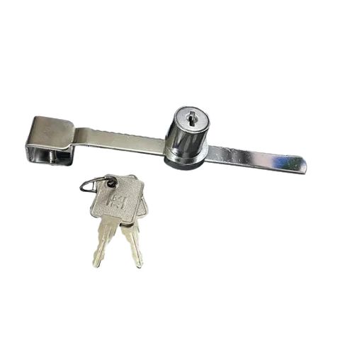 Khóa tủ kính lùa răng cưa Hammered - Khóa tủ kiếng chính hãng kèm 2 chìa và 2 nút nhựa, bảo hành chất lượng