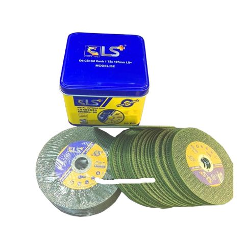 Đá Cắt Sắt Inox 1 Tấc 107mm Xanh Vàng S2 LS+ - Thiết Bị Cắt Kim Loại An Toàn, Bền Bỉ, Tiết Kiệm Thời Gian và Chi Phí