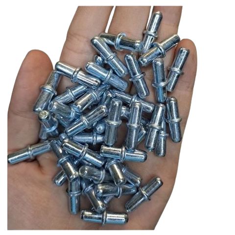 Chốt Đỡ Kệ Sắt Inox - Bộ 100 Chiếc Chất Liệu Kim Loại Ổn Định, Dùng Phân Tầng Kệ Gỗ Tiện Ích
