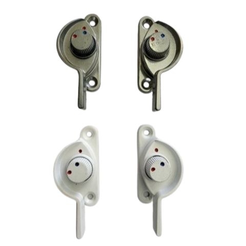 Chốt Khoá Sò Xanh Đỏ Cửa Lùa Nhôm ( trắng sữa, bạc, xám)