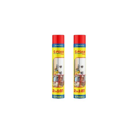 Keo Bọt Nở S-Foam 750ML - Chống Nước, Cách Nhiệt, Bịt Kín Khe Nứt và Lỗ Hở, Dụng Cụ Sửa Chữa Chuyên Dụng
