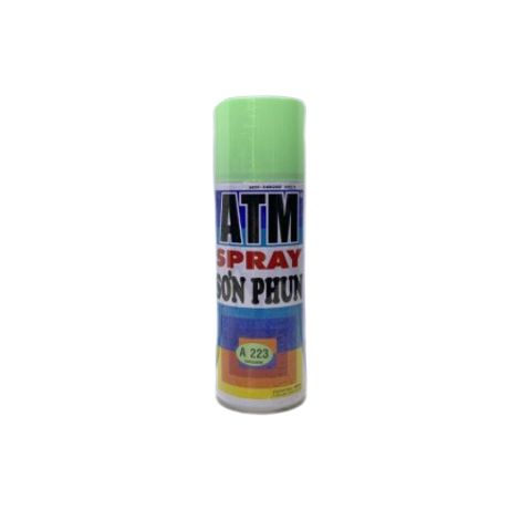 Sơn Xịt ATM A223 Xanh Ngọc - Sơn Mau Khô Để Trang Trí Đồ Gia Dụng, Kim Loại, Gỗ - Bình Xịt 400ML Chịu Thời Tiết Nhiệt Đới