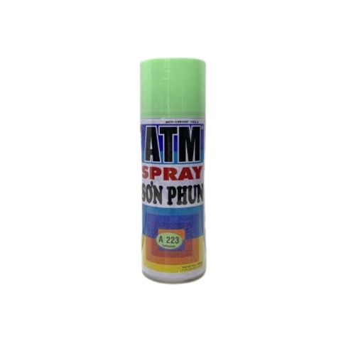 Sơn Xịt ATM A223 Xanh Ngọc - Sơn Mau Khô Để Trang Trí Đồ Gia Dụng, Kim Loại, Gỗ - Bình Xịt 400ML Chịu Thời Tiết Nhiệt Đới