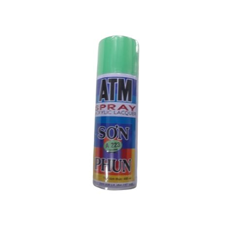 Sơn Xịt ATM A223 Xanh Ngọc - Sơn Mau Khô Để Trang Trí Đồ Gia Dụng, Kim Loại, Gỗ - Bình Xịt 400ML Chịu Thời Tiết Nhiệt Đới