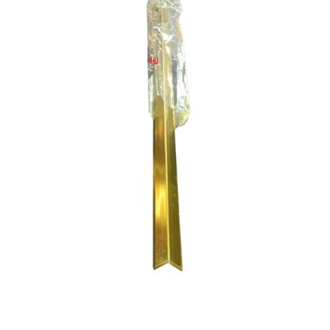 Nẹp V inox vát cạnh không bén . Nẹp V inox vát cạnh màu vàng , màu đen , màu bạc cây dài 2.4m vận chuyển cắt đôi.