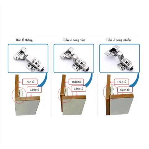 <Mẫu mới> Bản lề hơi giảm chấn A, B, C - Lắp tủ bếp, tủ chén, Bàn Làm Việc kèm vít (1 cái)