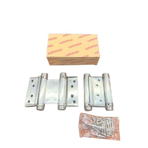Bản Lề Cửa 2 Chiều Tự Động HAMMERED INOX 304 Cao Cấp - Bộ 2 Cái Đường Kính 8cm Cho Cửa Quầy Bar, Toilet, Lễ Tân