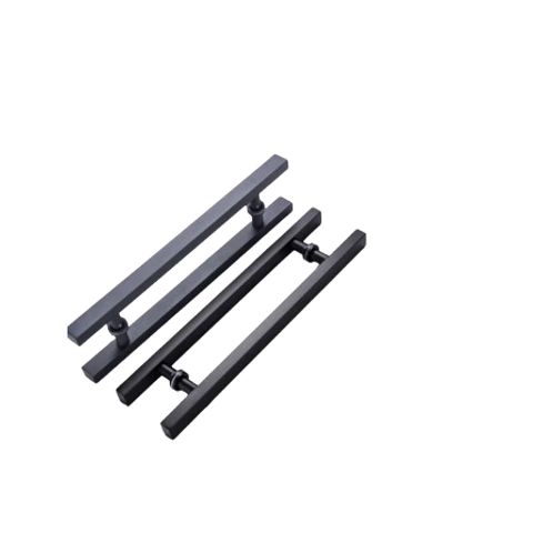 Tay nắm cửa tay nắm cửa kính cường lực VUÔNG chất liệu INOX dày hàng tốt, màu ĐEN chất lượng cao