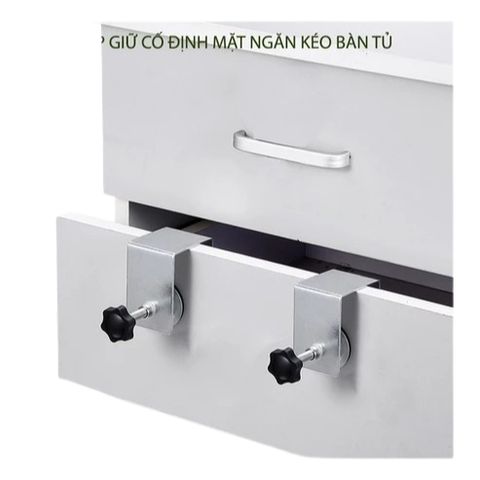 COMBO 2 Kẹp cố định mặt hộc ngăn kéo tủ - Kẹp chữ U