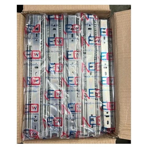 Bộ 2 thanh ray trượt ngăn kéo hộc tủ NEO - Ray trượt 3 bi 3 tầng ngăn kéo tủ bản rộng 42mm dày 11mm
