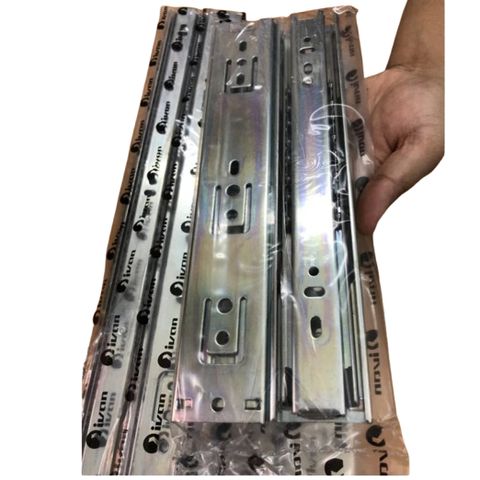 Ray bi 3 Tầng IVAN 02421 đủ size, Ray Tủ trượt bi 250mm,300mm,350mm,400mm,450mm,500mm Chính Hãng