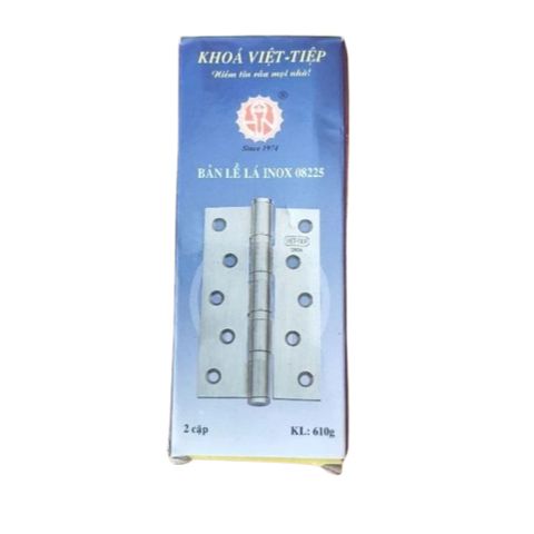 Bản Lề Lá Inox Việt Tiệp Chính Hãng 08225 - Bộ 2 Cái Cho Cửa Gỗ, Nhôm, Sắt - Chất Liệu Inox 304 Độ Bền Cao