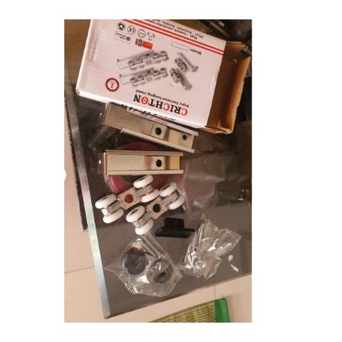 [CRICHTON] Bộ Bánh Xe Treo Con Trượt Cửa Lùa Nhôm 4 Bánh, 8 Bánh