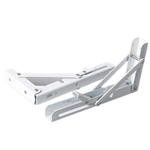 Giá đỡ gập thông minh- Ke đỡ gập chịu lực 60kg - Bộ 2 cái chiều dài 20-25-30-35-40cm thép sơn trắng