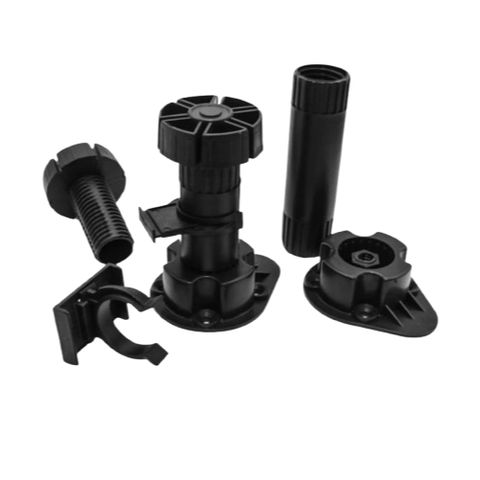Chân nhựa tủ bếp lắp ráp tăng chỉnh chiều cao 95 - 125 mm dễ dàng - Chân nhựa tủ bếp 10cm có tăng chỉnh