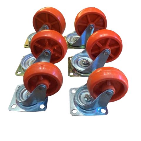 Bánh Xe Đấy-Bánh xe chân tủ gỗ, sắt, nhựa màu ngói chịu lực hơn 100kg