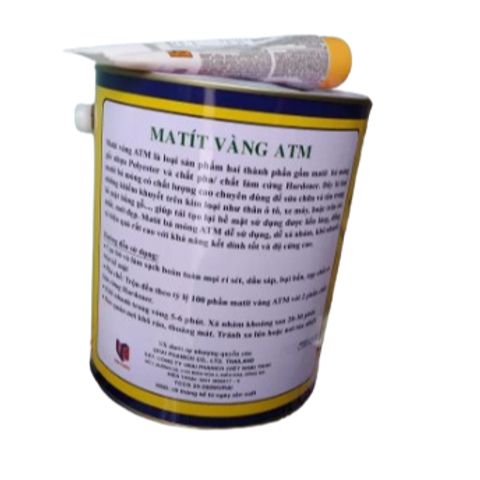 Bột Trét Đa Năng Matit Vàng ATM 3.5kg - Sửa Chữa Bề Mặt Kim Loại & Gỗ - Dễ Sử Dụng, Khô Nhanh, Hiệu Quả Cao