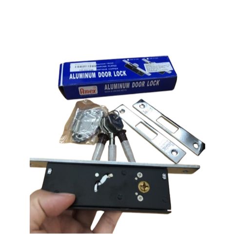 Khoá cửa lùa cửa nhôm, sắt bản nhỏ, Khóa cổng cánh lùa, Khoá âm cửa lùa Amex/ Amet